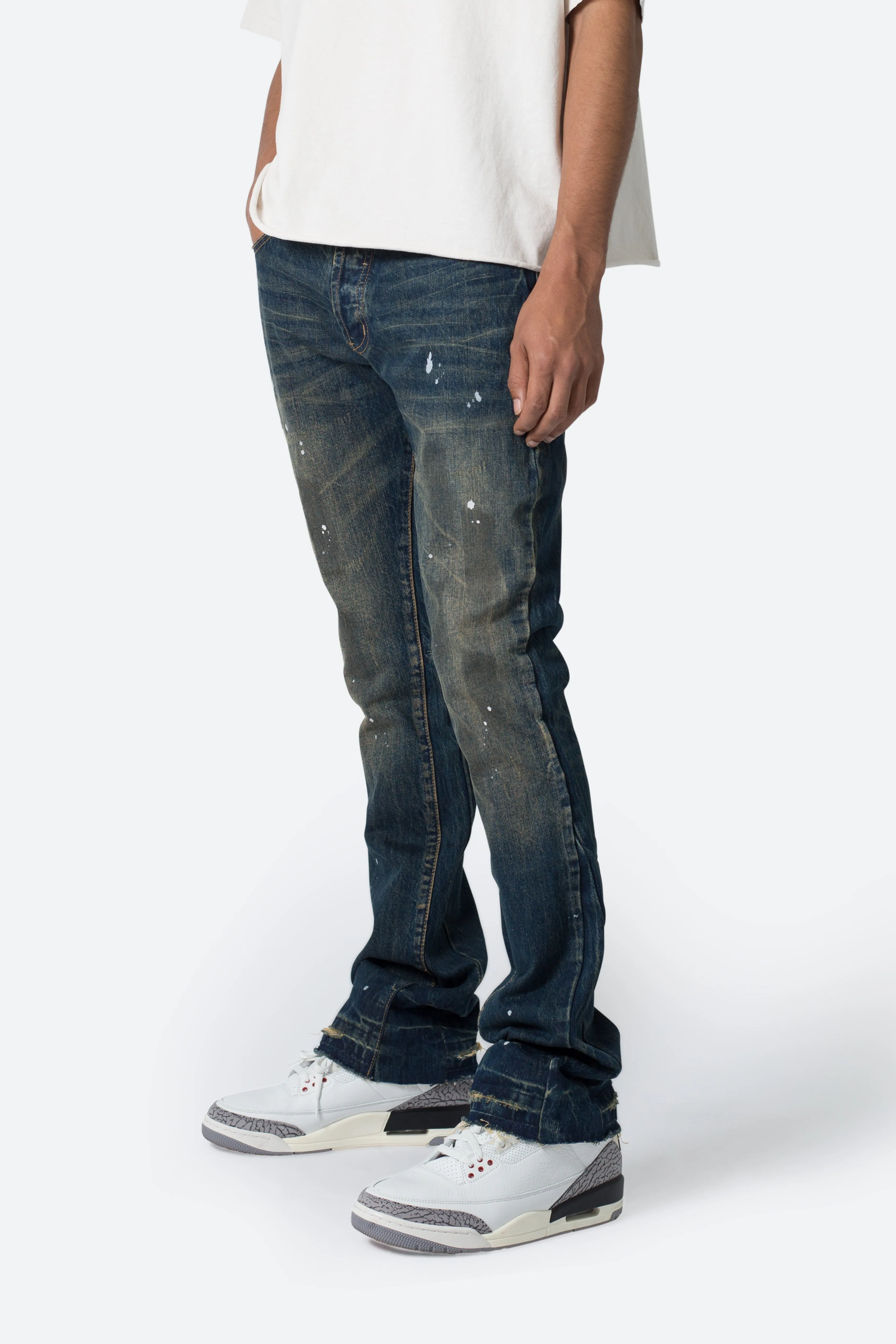 Stylish B614 Blue Denim Flare Jeans