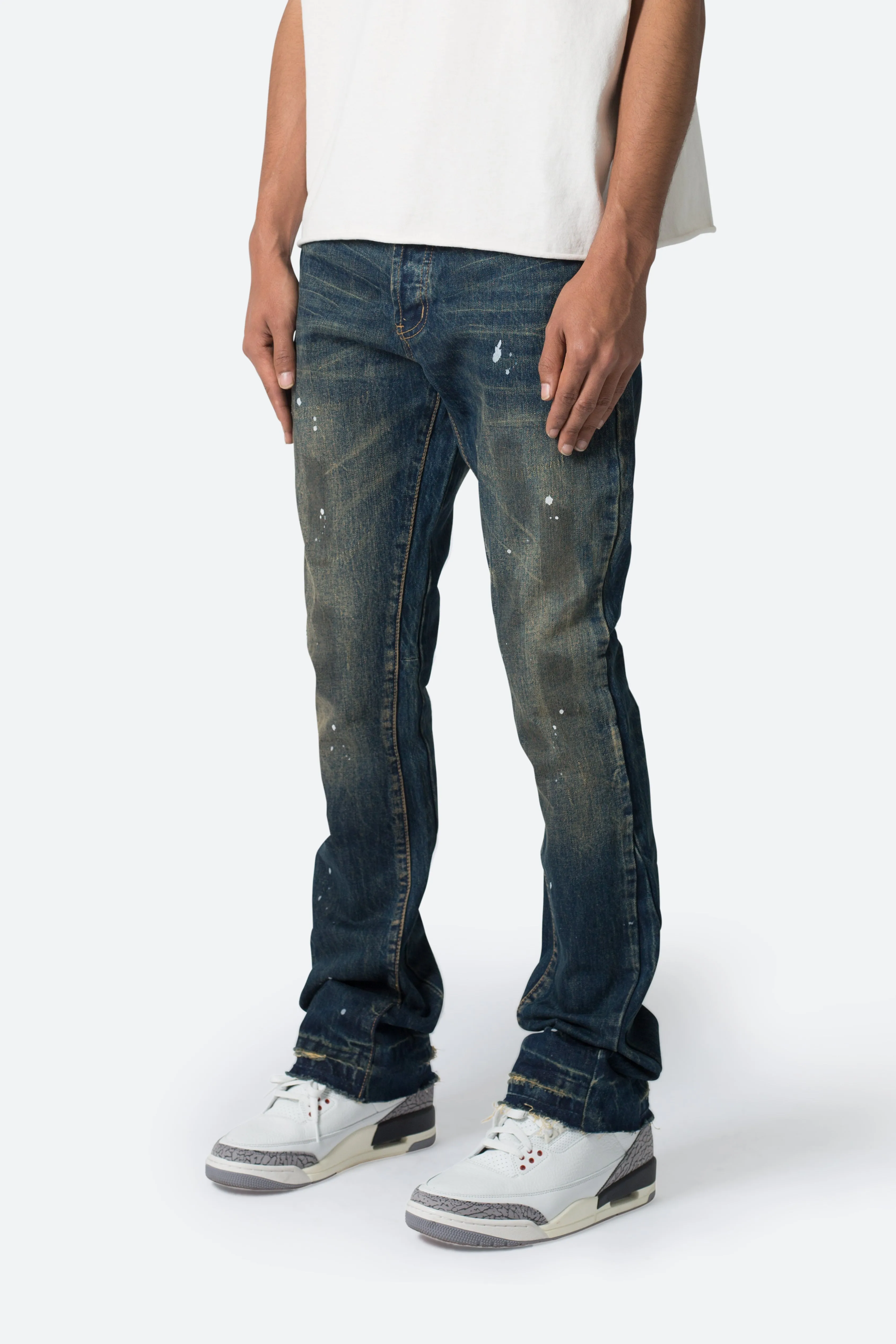 Stylish B614 Blue Denim Flare Jeans