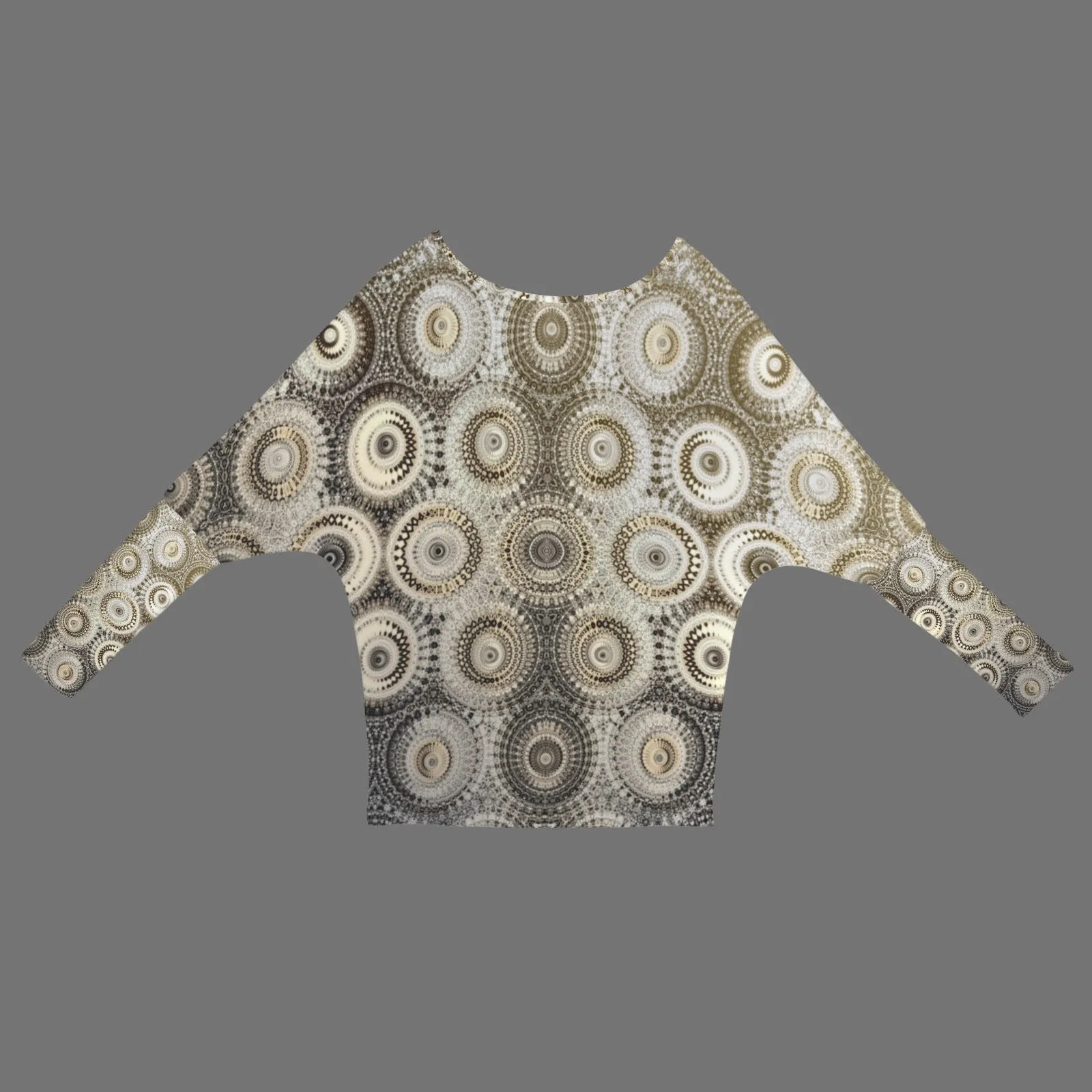 Batwing Long Sleeve Sweater Shimmering Feathers