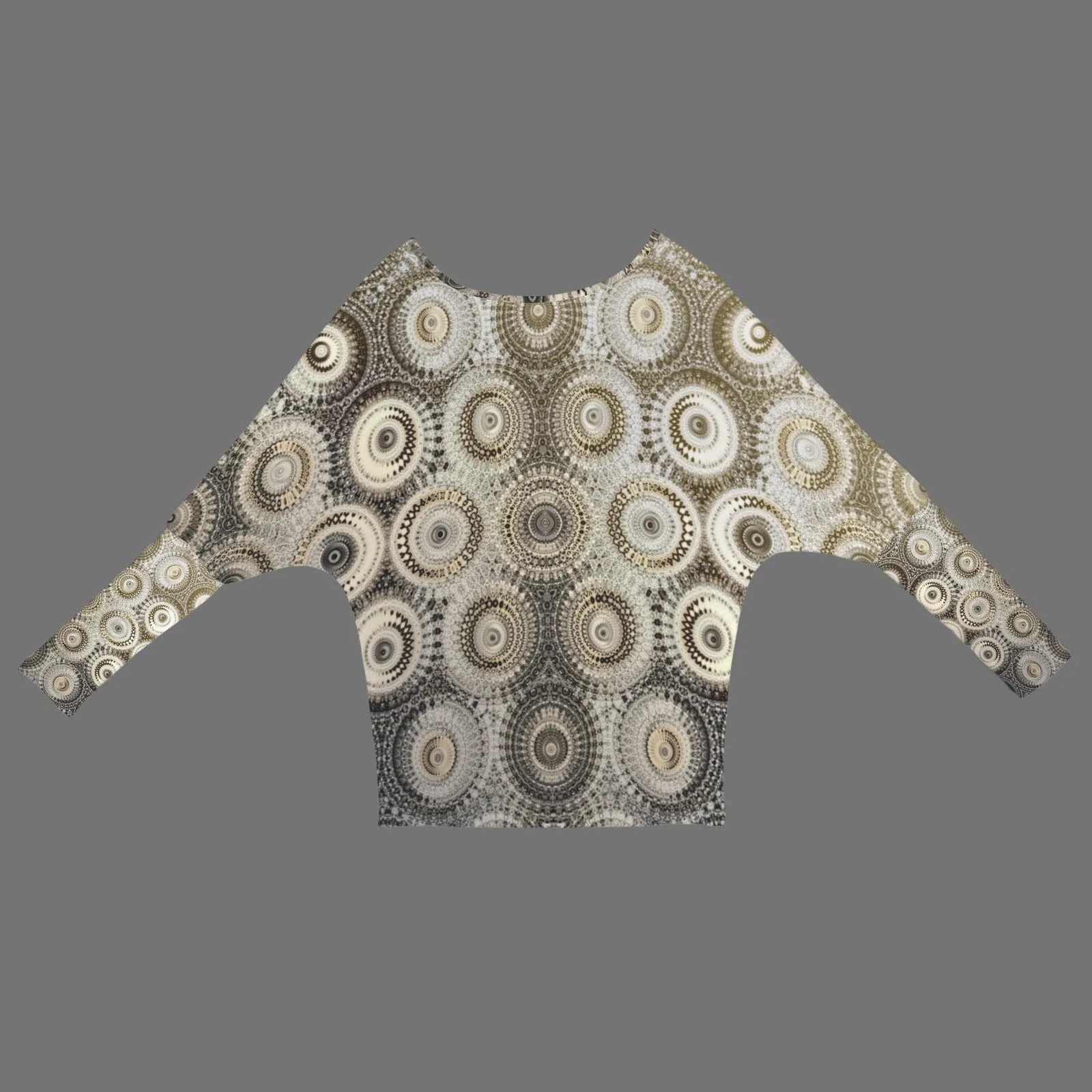Batwing Long Sleeve Sweater Shimmering Feathers