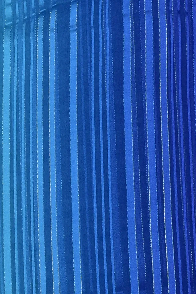 Blue Shaded Forever Satin Chiffon Fabric