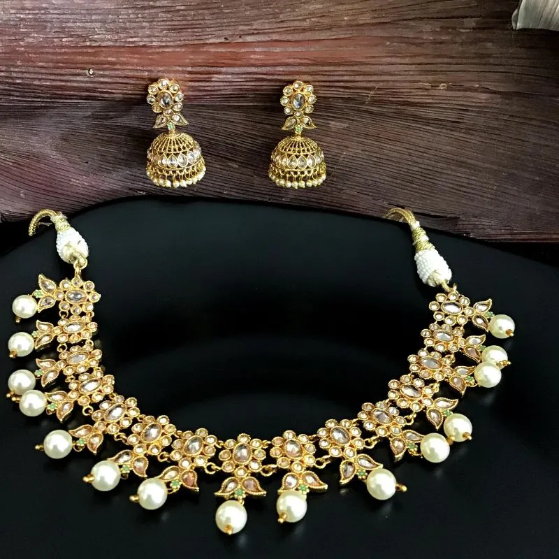 Champagne Gold Look Necklace Set 4772-8837