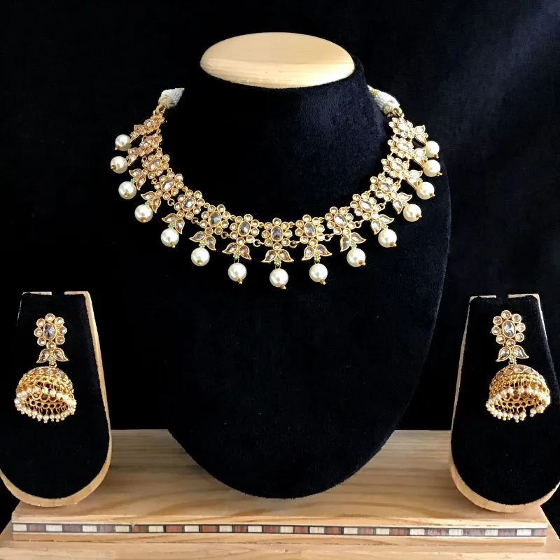 Champagne Gold Look Necklace Set 4772-8837