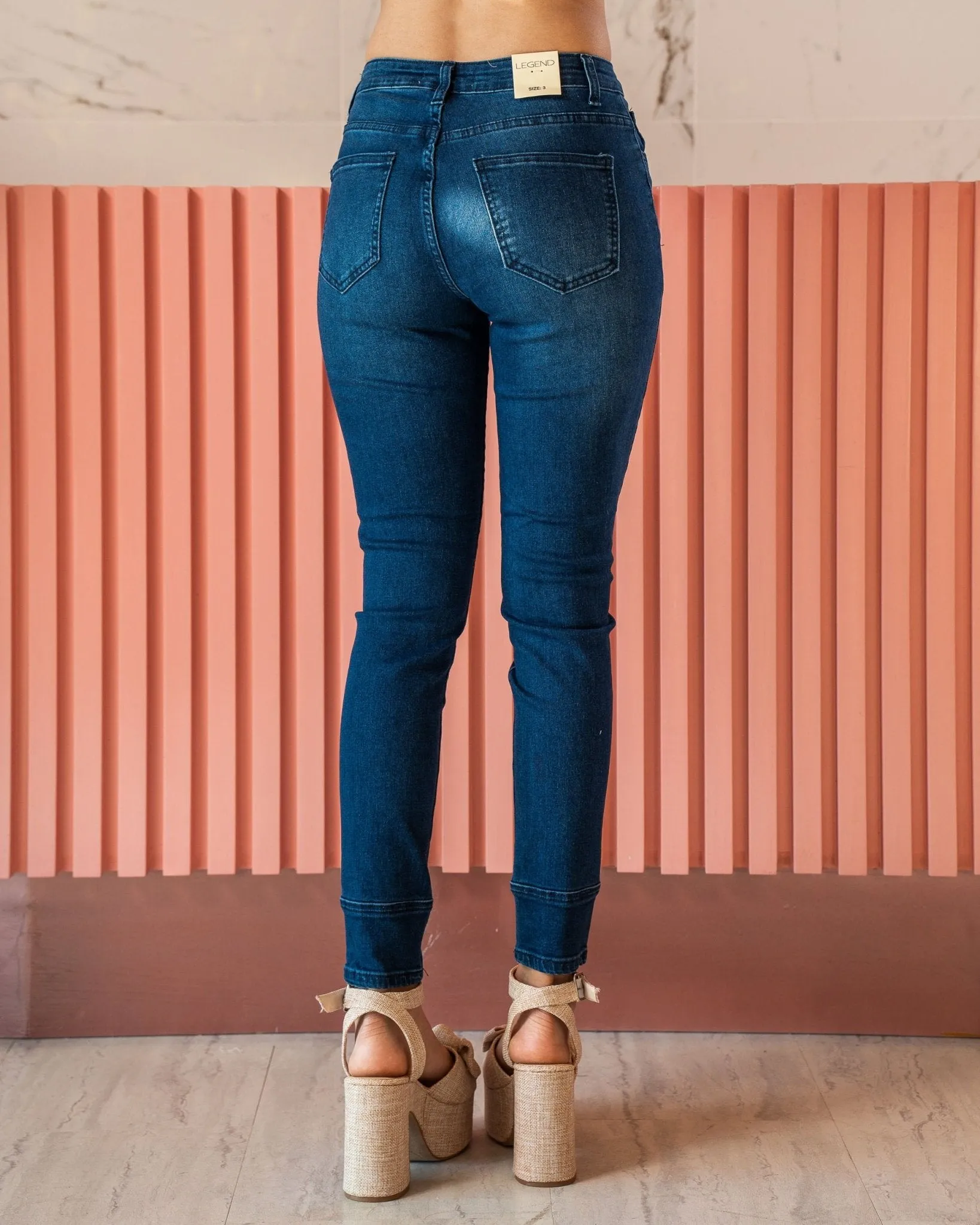 Jeans Skinny Double End Blue