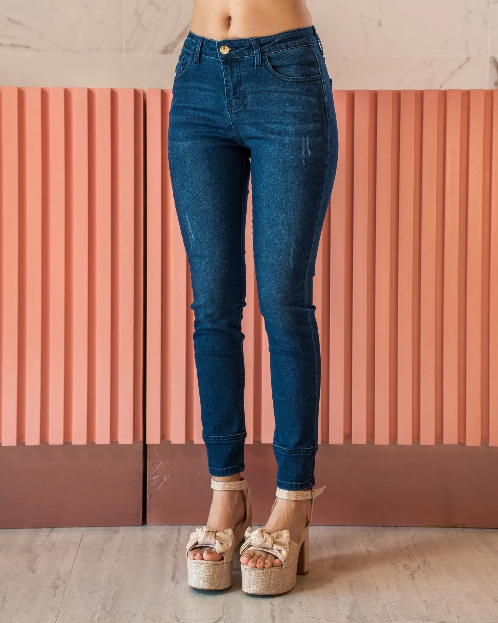 Jeans Skinny Double End Blue