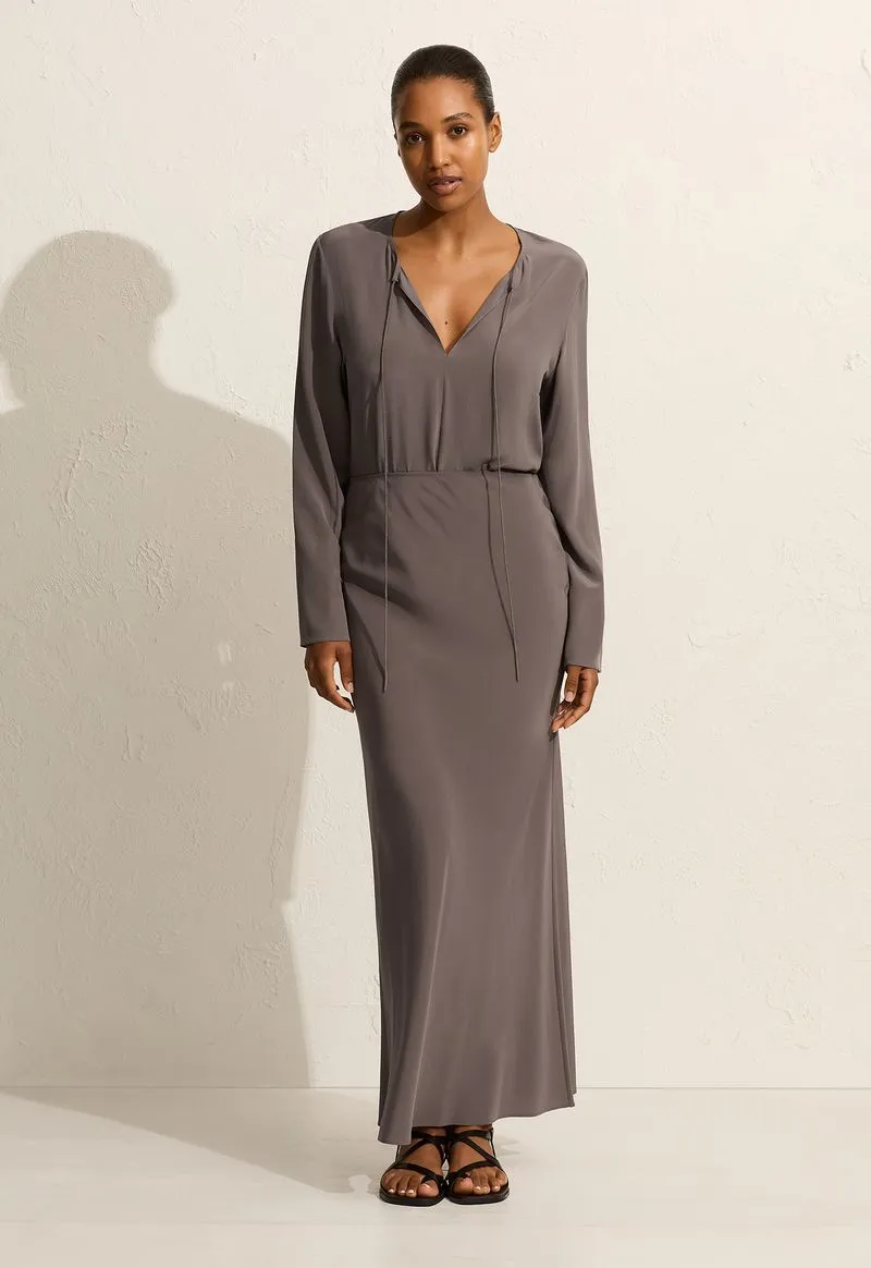 Matteau Popover Tie Blouse in Slate