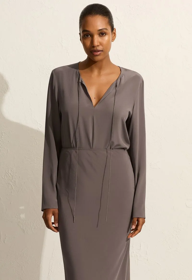 Matteau Popover Tie Blouse in Slate