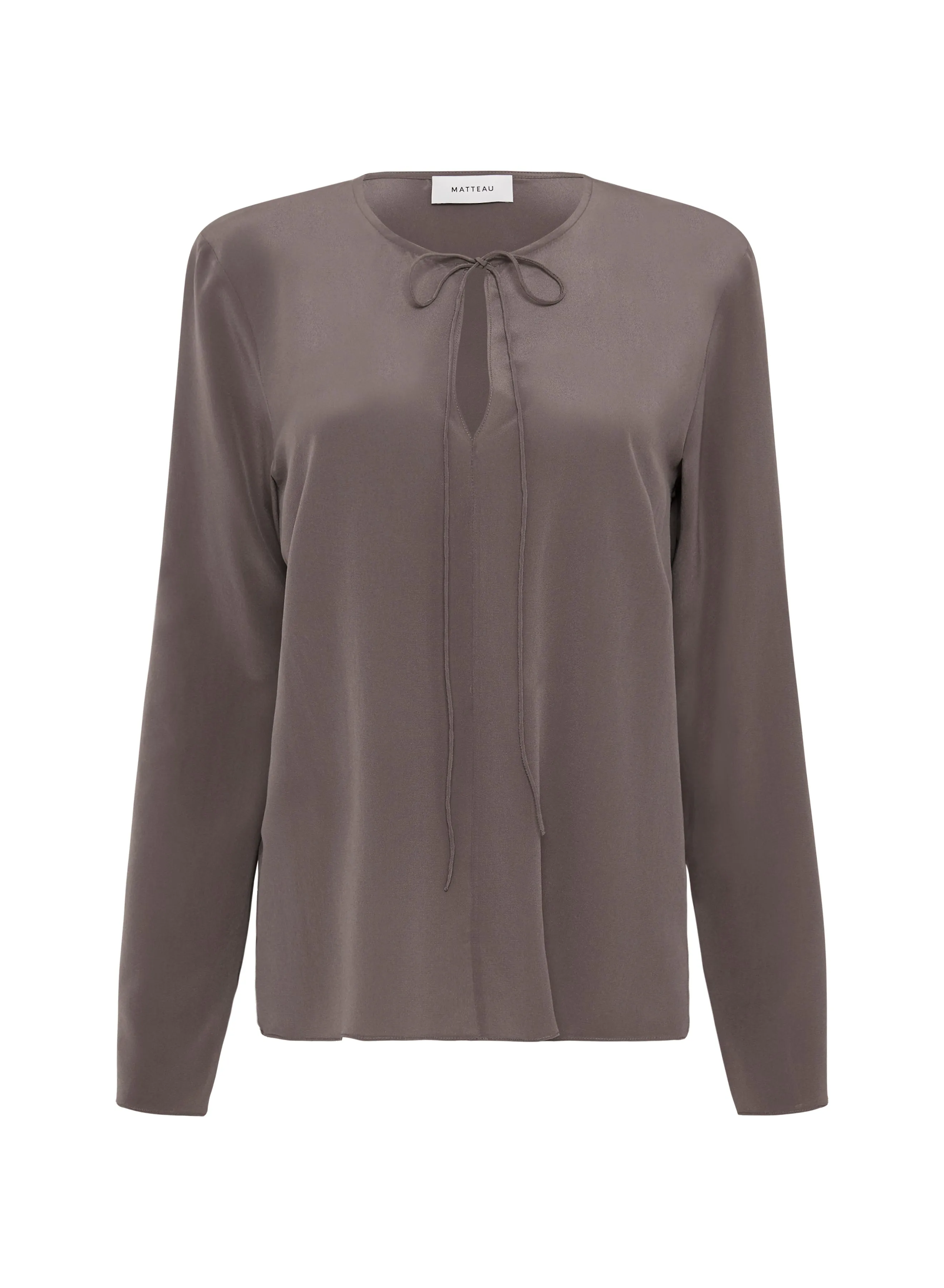 Matteau Popover Tie Blouse in Slate
