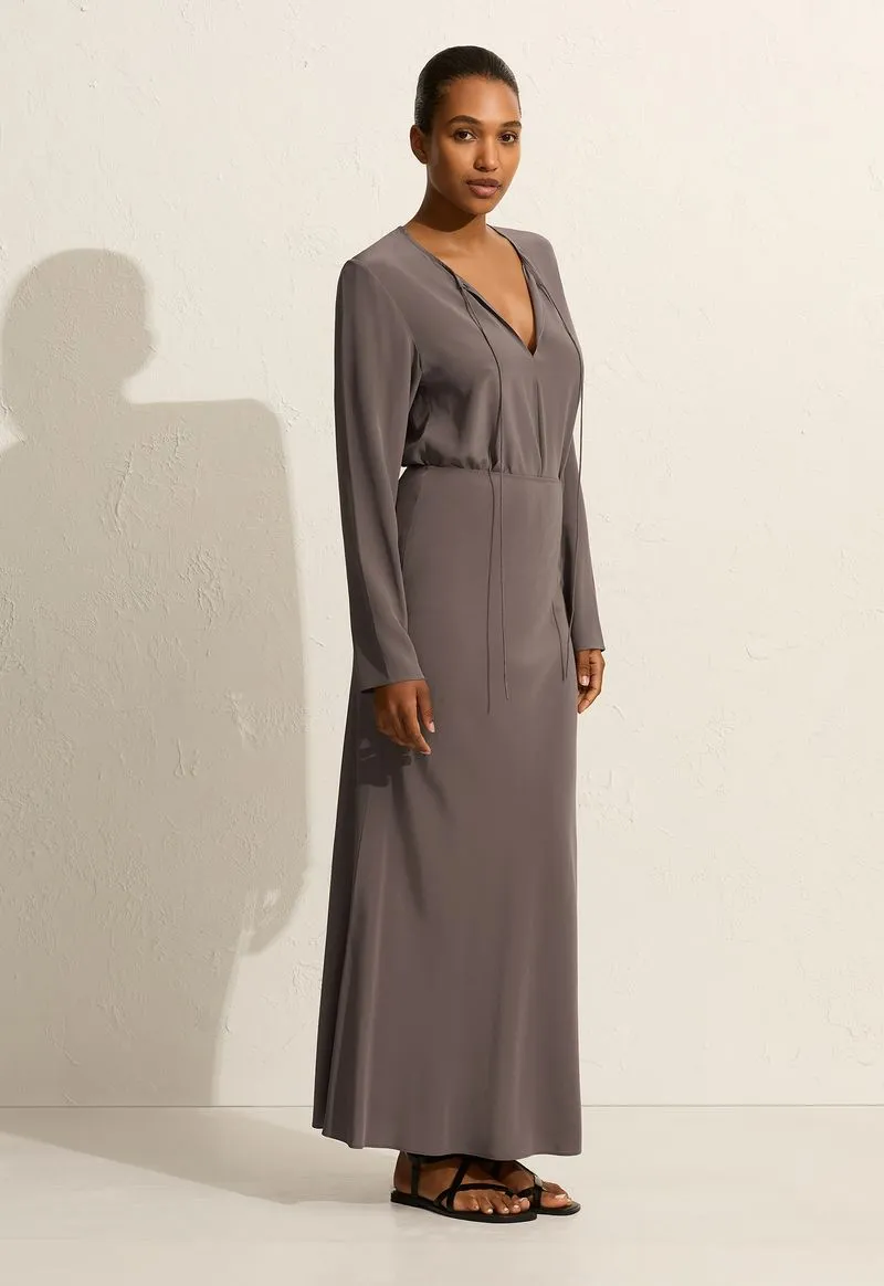 Matteau Popover Tie Blouse in Slate