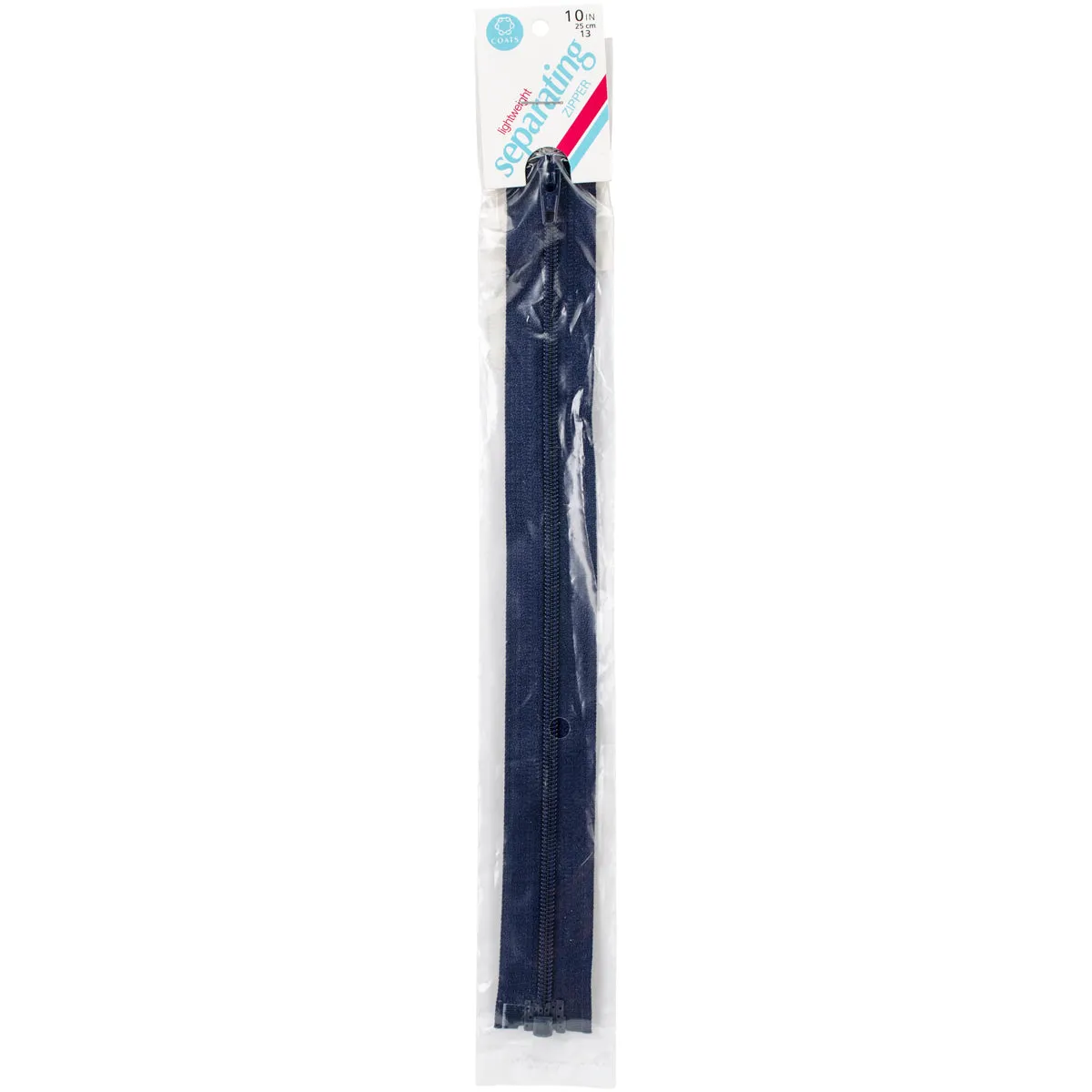 Navy -Coats Coil Zip 10"
