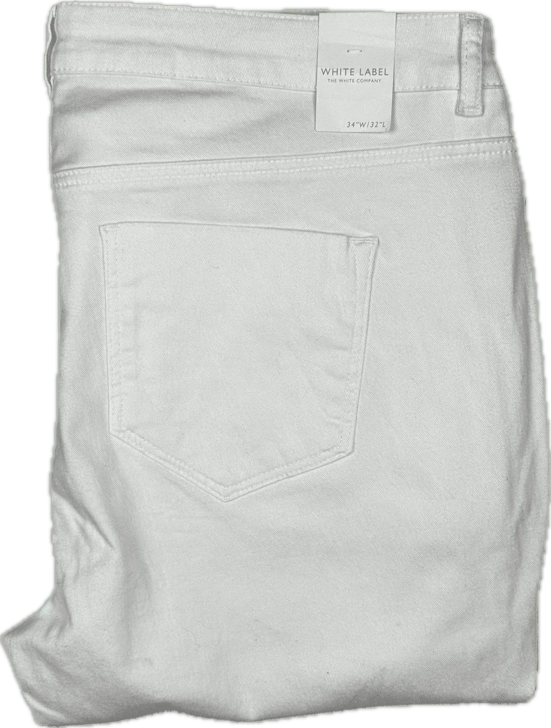 NWT -The White Company UK White 'Symons' Skinny- Size 34