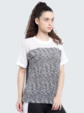 Round Neck Free Style Polyester T-Shirt - White