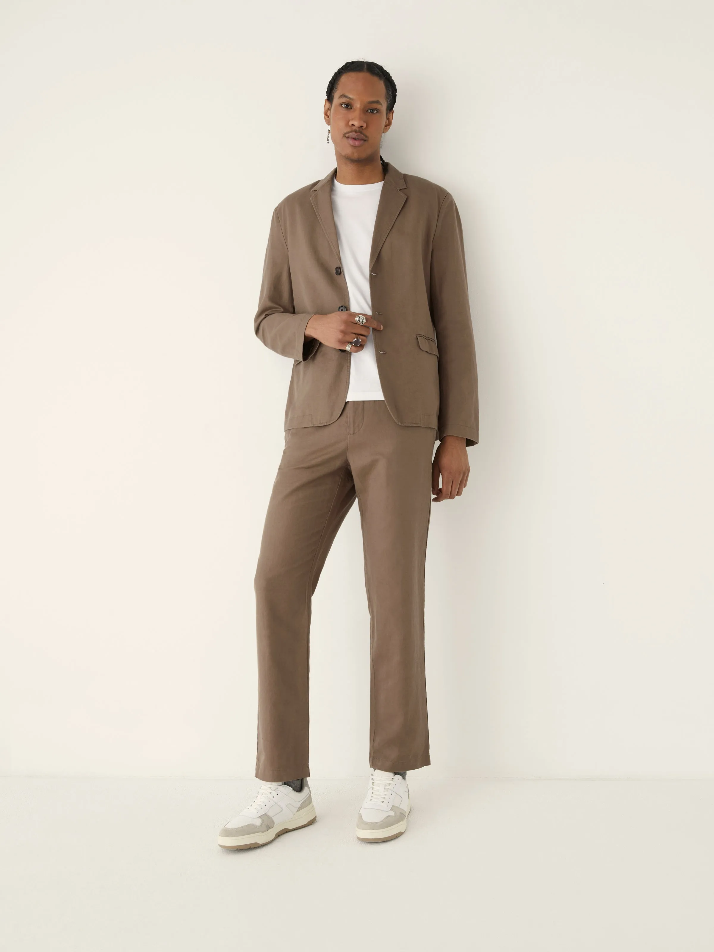 The 3-Button Blazer in Beige