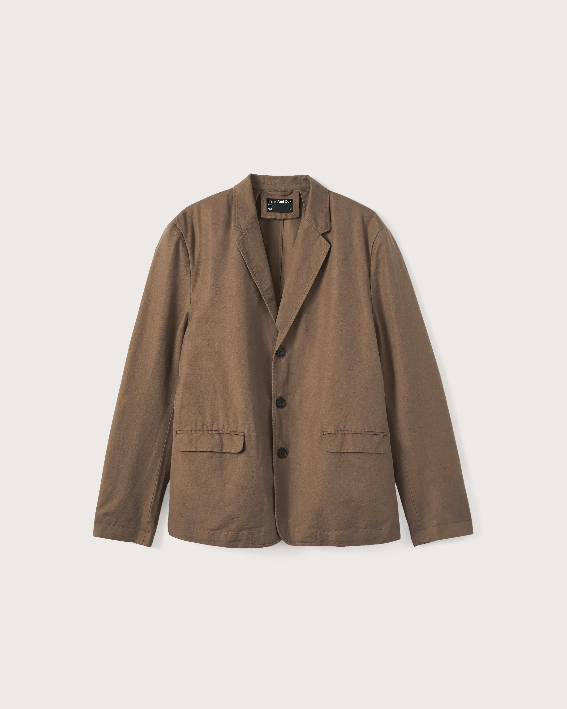 The 3-Button Blazer in Beige