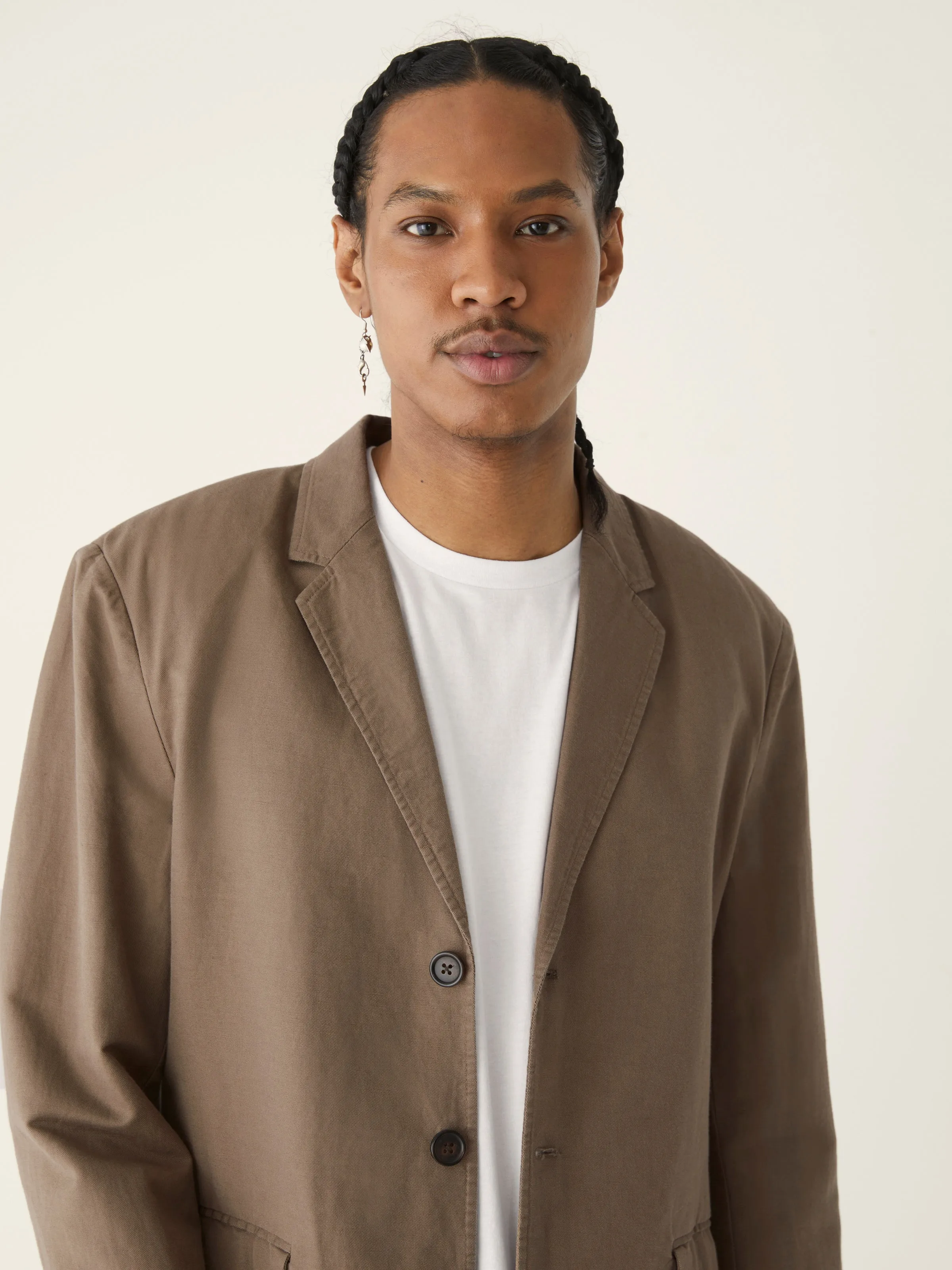 The 3-Button Blazer in Beige