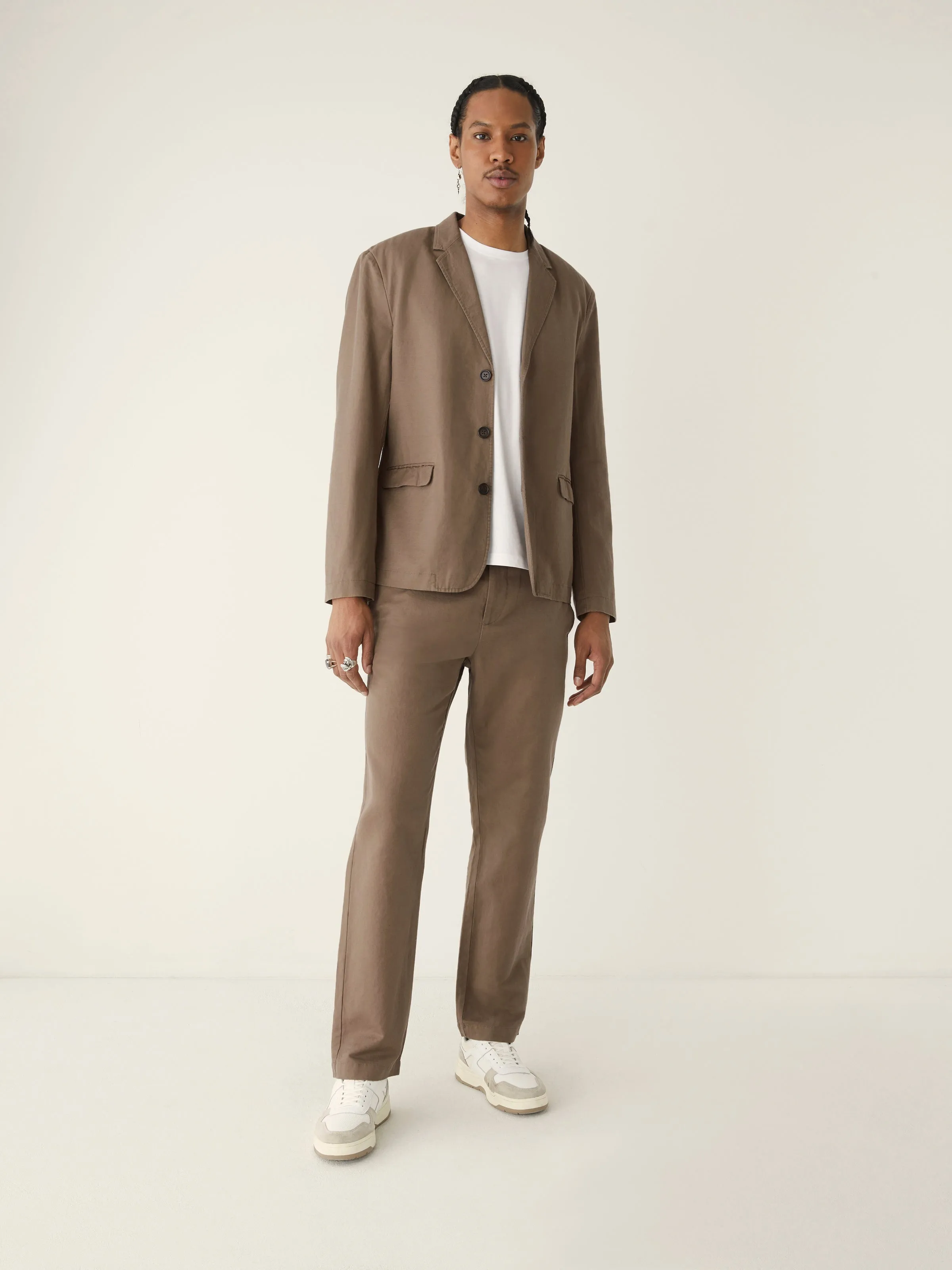 The 3-Button Blazer in Beige