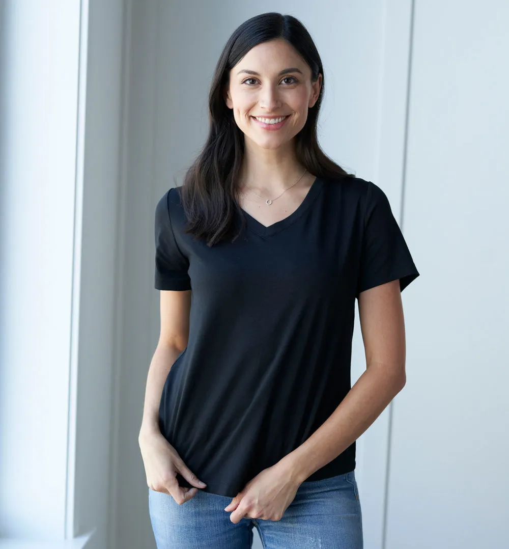 Threshold V-Neck T-Shirt Standard Fit - Maritime Blue