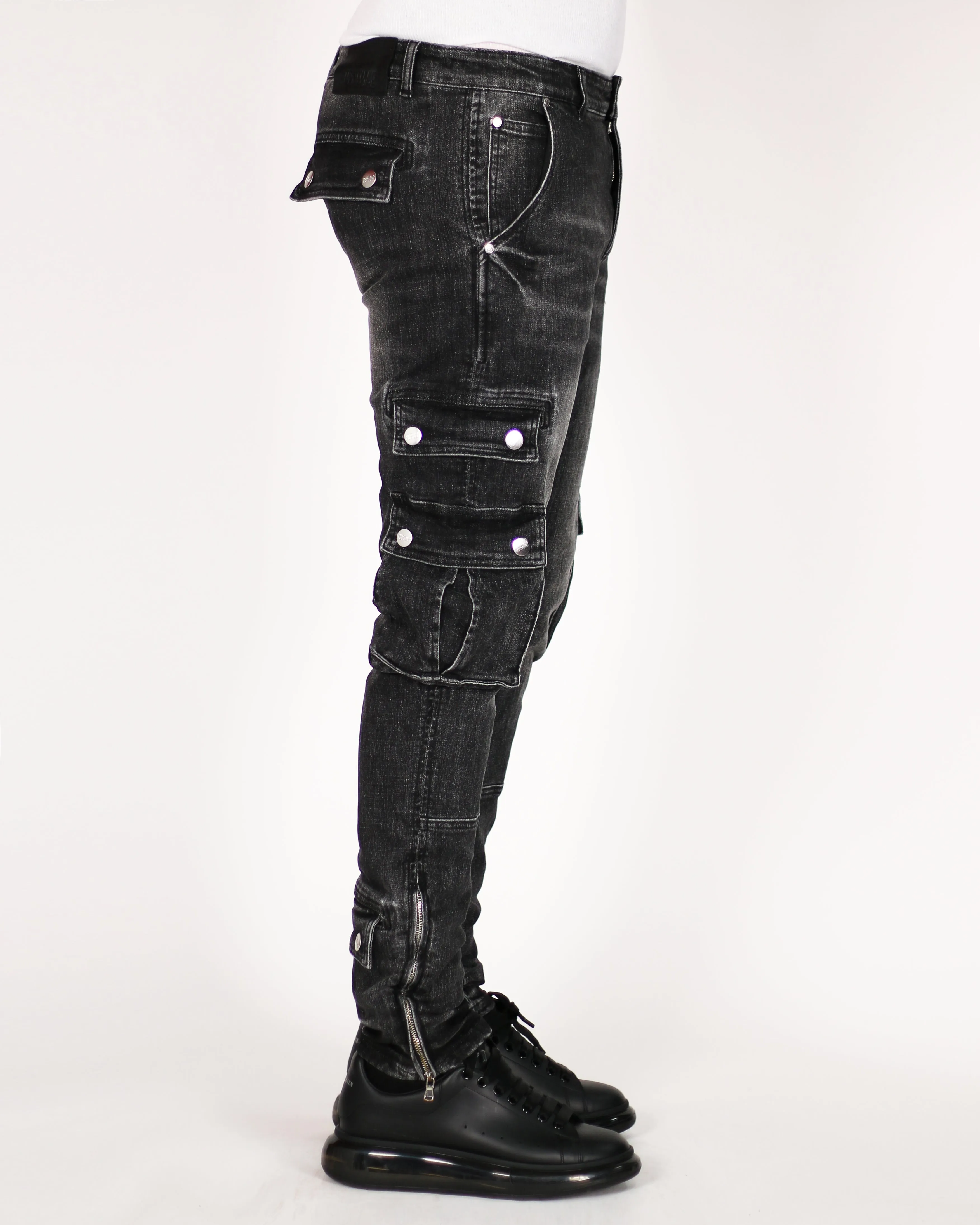 Trinity Kays Kulture Safari Cargo Men's Ankle Zipper Skinny Jeans