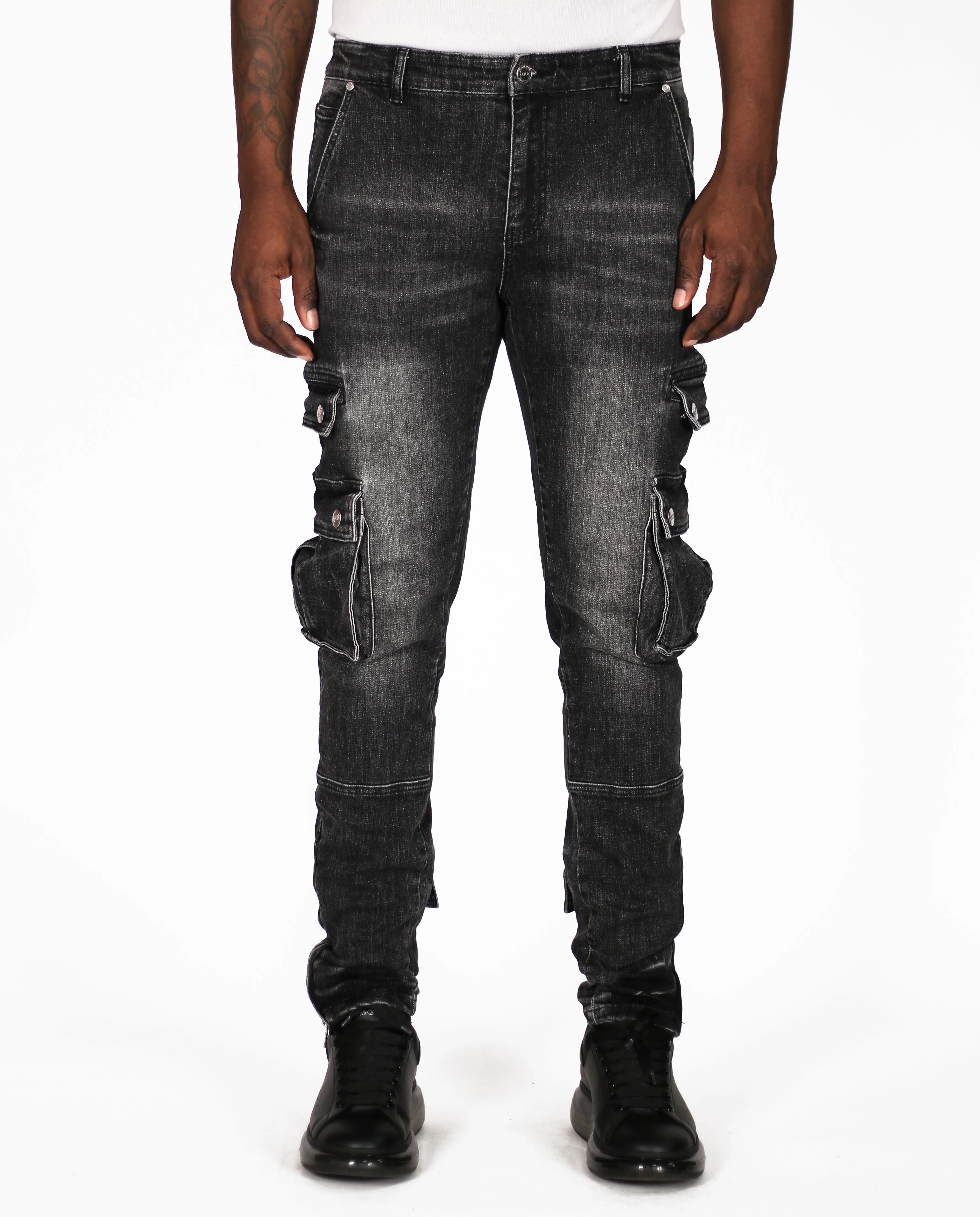 Trinity Kays Kulture Safari Cargo Men's Ankle Zipper Skinny Jeans