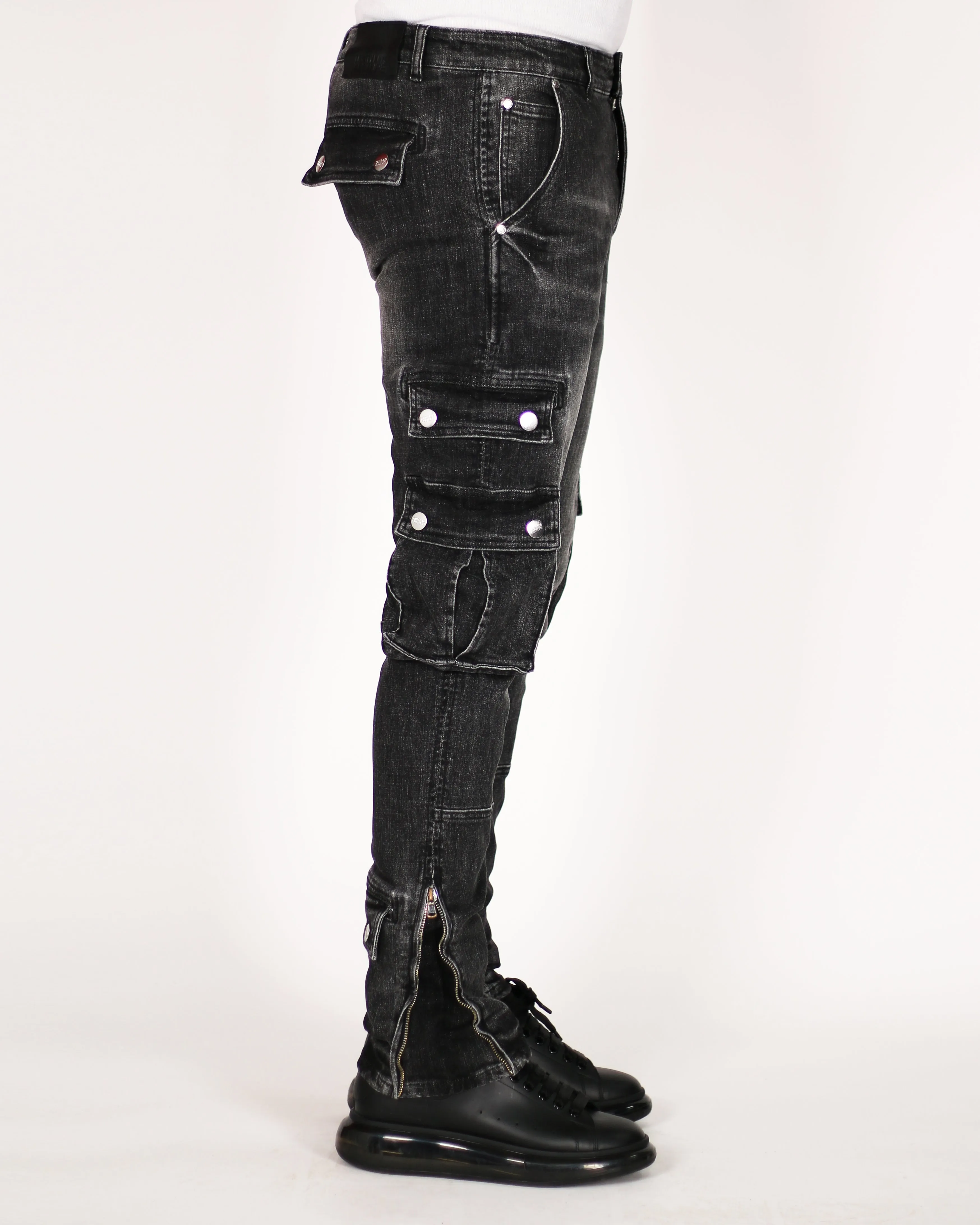 Trinity Kays Kulture Safari Cargo Men's Ankle Zipper Skinny Jeans