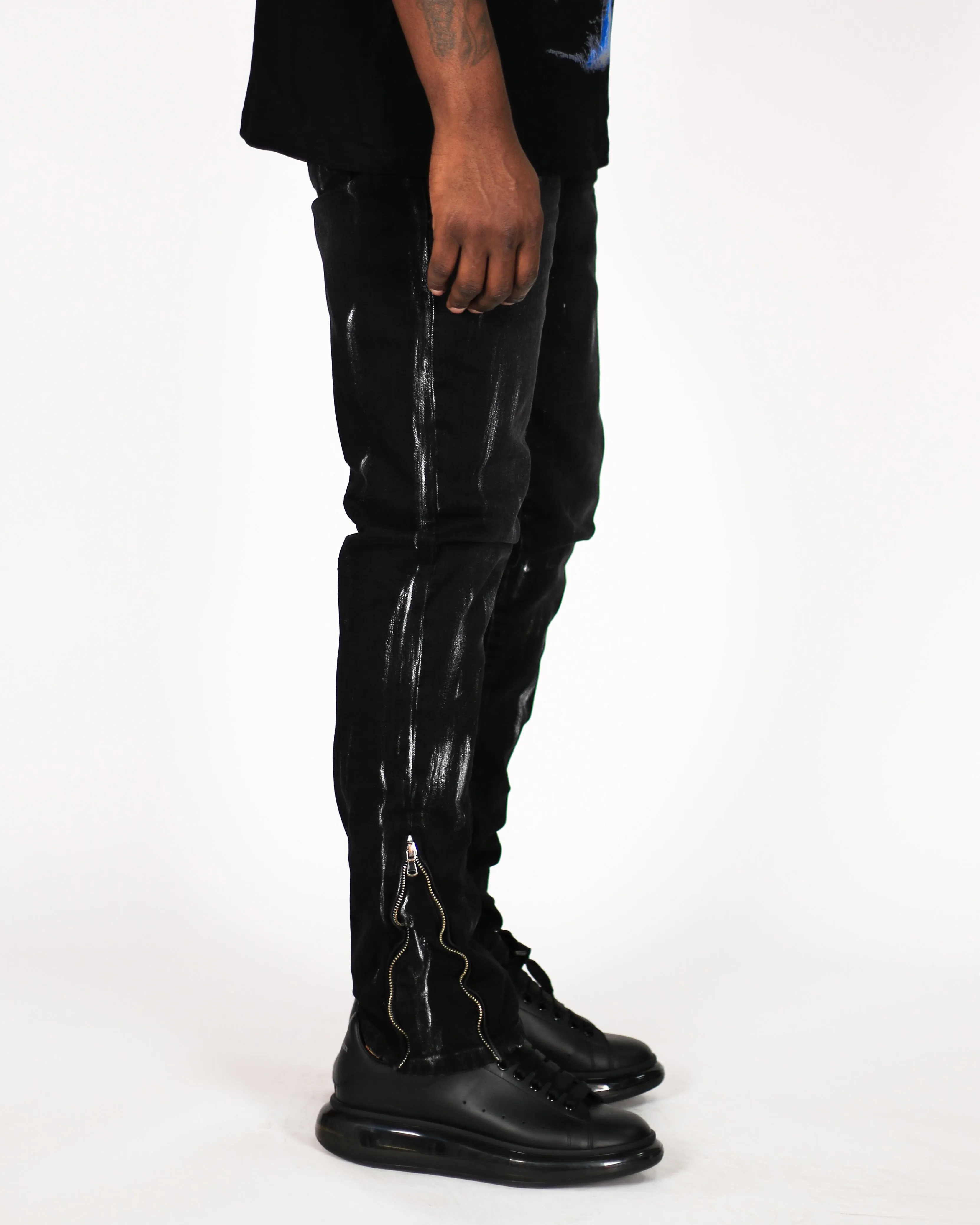 Trinity Kays Kulture Samana Men's Ankle Zipper Skinny Jeans