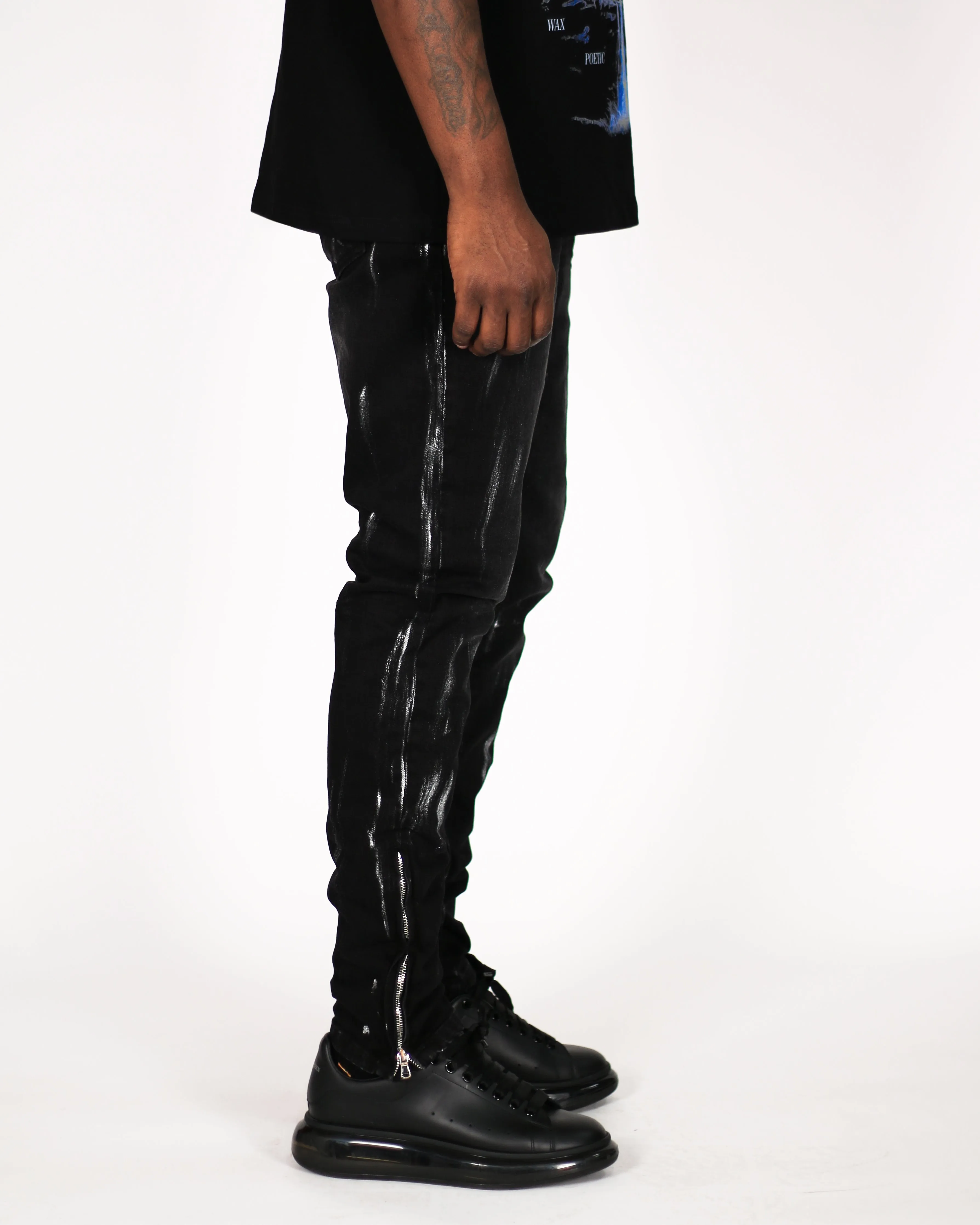 Trinity Kays Kulture Samana Men's Ankle Zipper Skinny Jeans