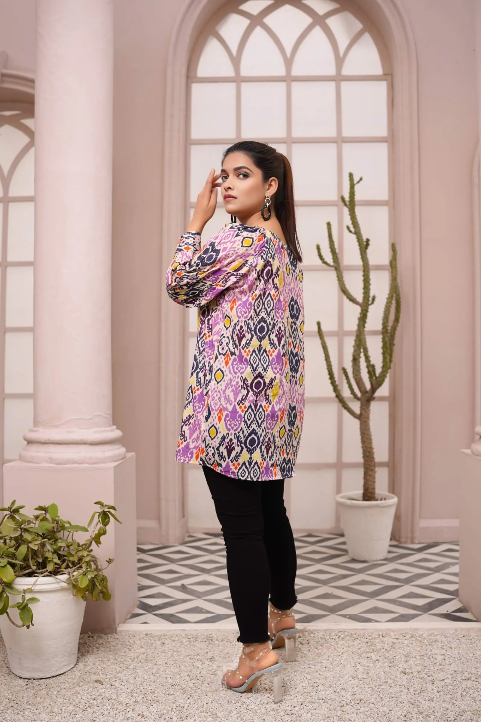 Women's Ikat Print Cotton Kurti for Women | Buy Online USA – IshDeena